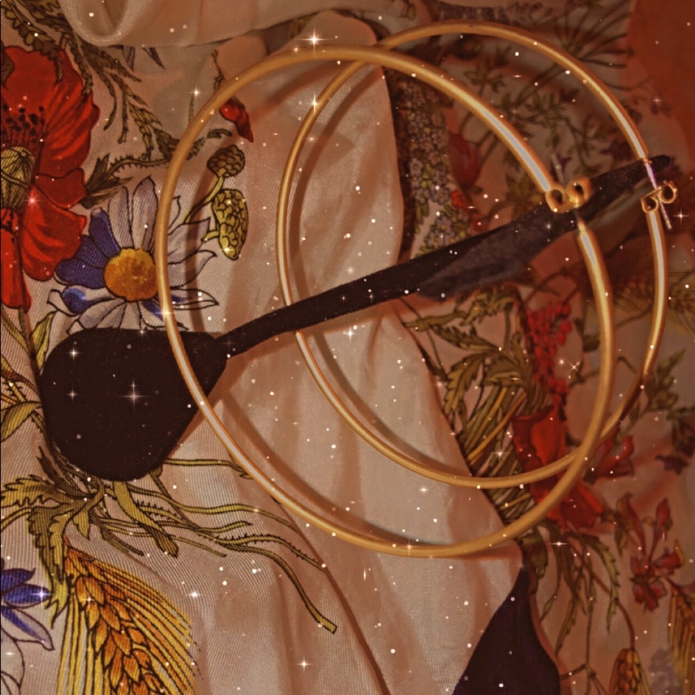 Thin gold hoops